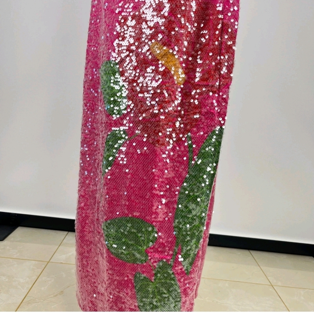FARM Rio Pink Sequin Maxidrwss - Picture 5 of 6